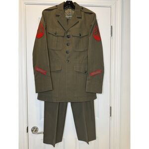 USMC Marine Corps Dress Service Alpha Sergeant Coat Jacket 40L Pants 33L Uniform